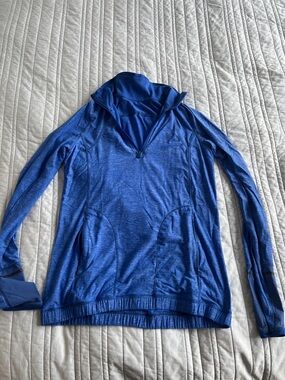 Lululemon Blue Quarter-Zip Active Pullover